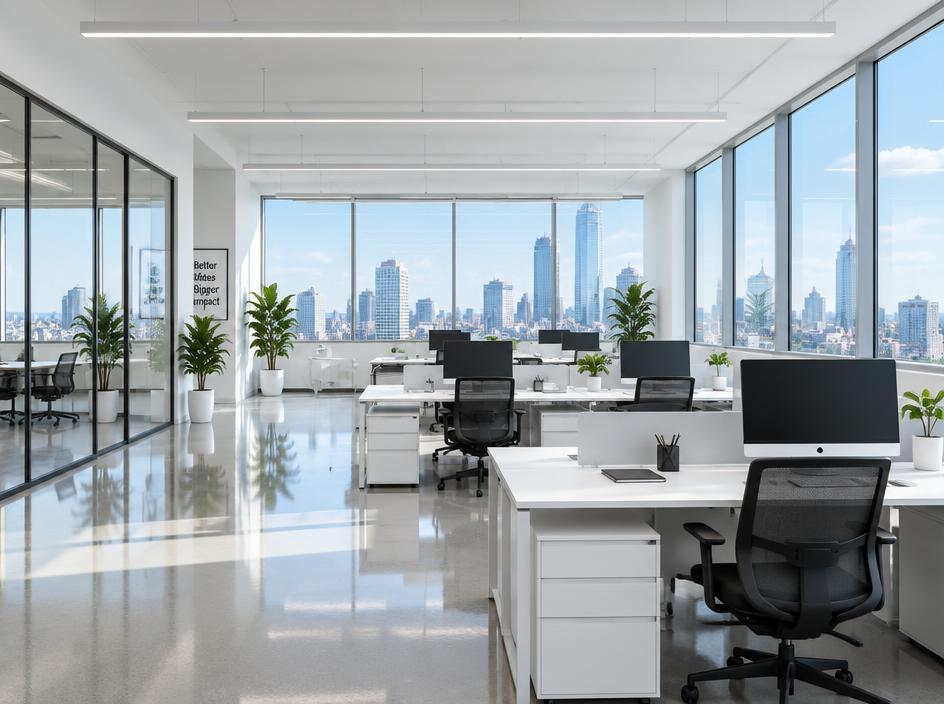 Clean open-plan office